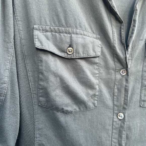 James Perse Sheer Slub Side Panel Shirt, size “3” (L) - Picture 7 of 11